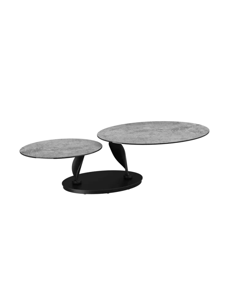 Ausziehbarer, flexibler Design Keramik Couchtisch „Rosa Double“ Akante Design