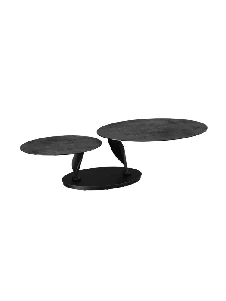 Ausziehbarer, flexibler Design Keramik Couchtisch „Rosa Double“ Akante Design