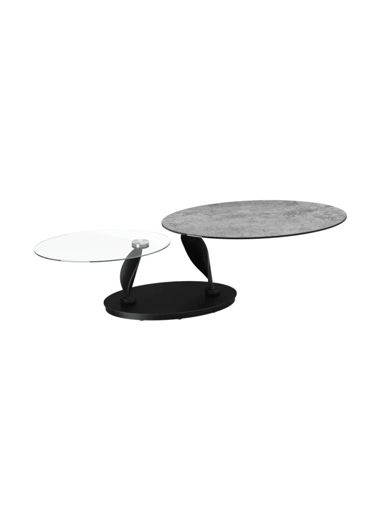 Ausziehbarer, flexibler Design Keramik Couchtisch „Rosa“ Akante Design