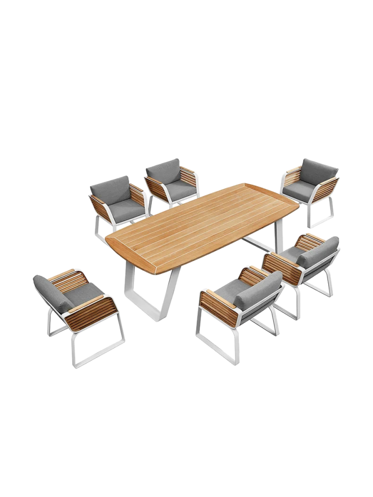 Premium Outdoor Dining-Set „Wing“ 6+1 Higold