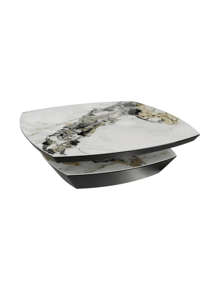 Grosser Design Couchtisch „Dolmen“ 120 x 120 cm Akante Design