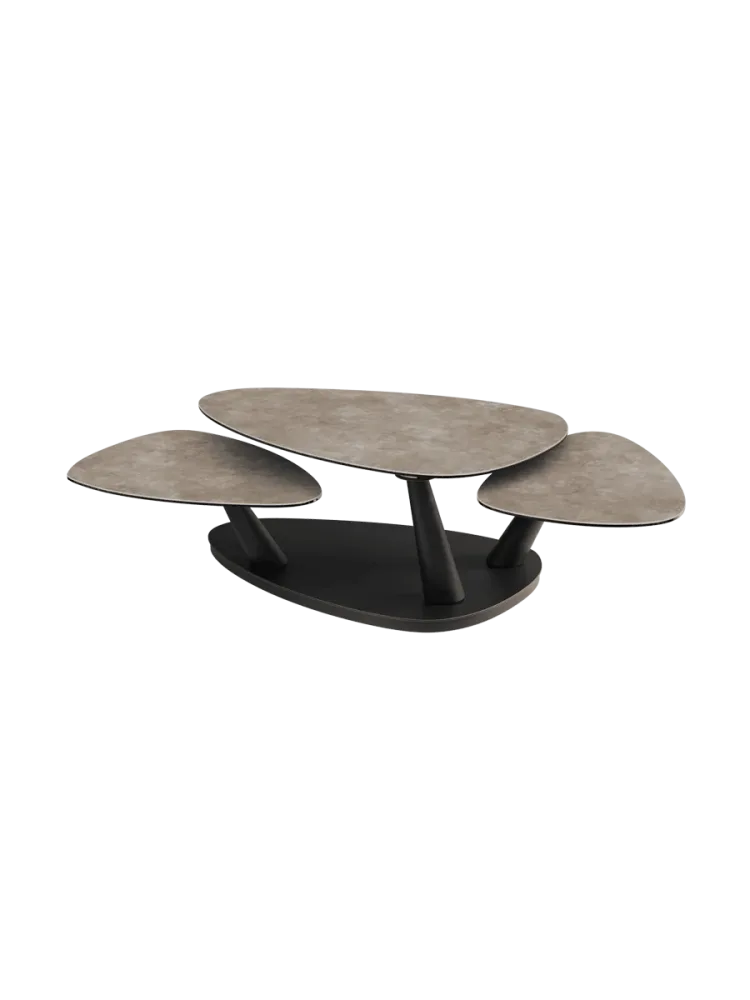 Ausziehbarer, flexibler Design Keramik Couchtisch „Camelias“ Akante Design