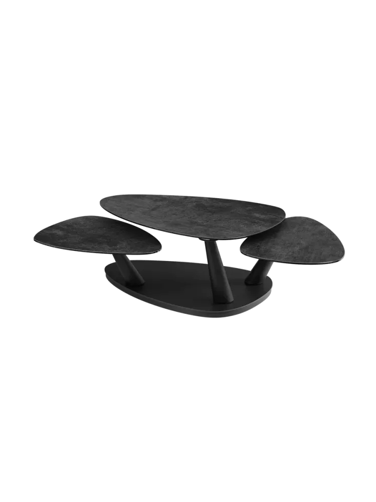 Ausziehbarer, flexibler Design Keramik Couchtisch „Camelias“ Akante Design