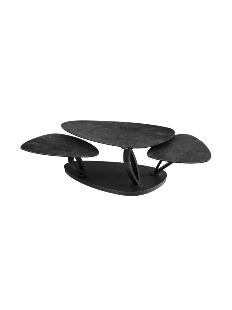 Ausziehbarer, flexibler Design Keramik Couchtisch „Magnolias“ Akante Design