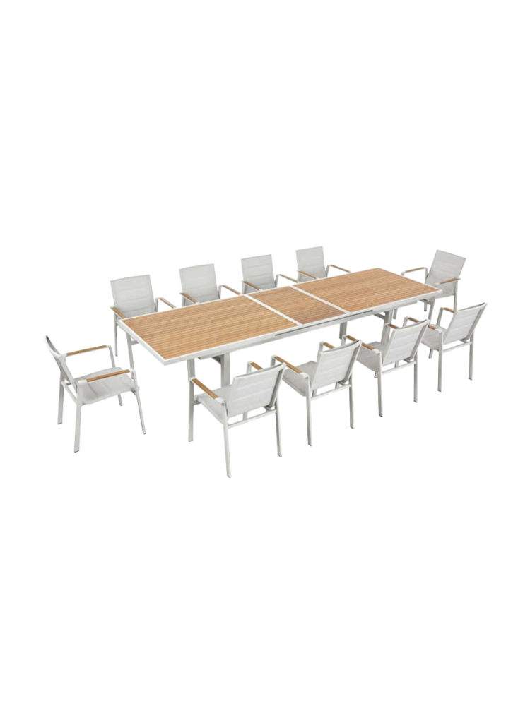 Grosses Premium Dining-Set „Nofi“ 10+1, mit Ausziehtisch Higold