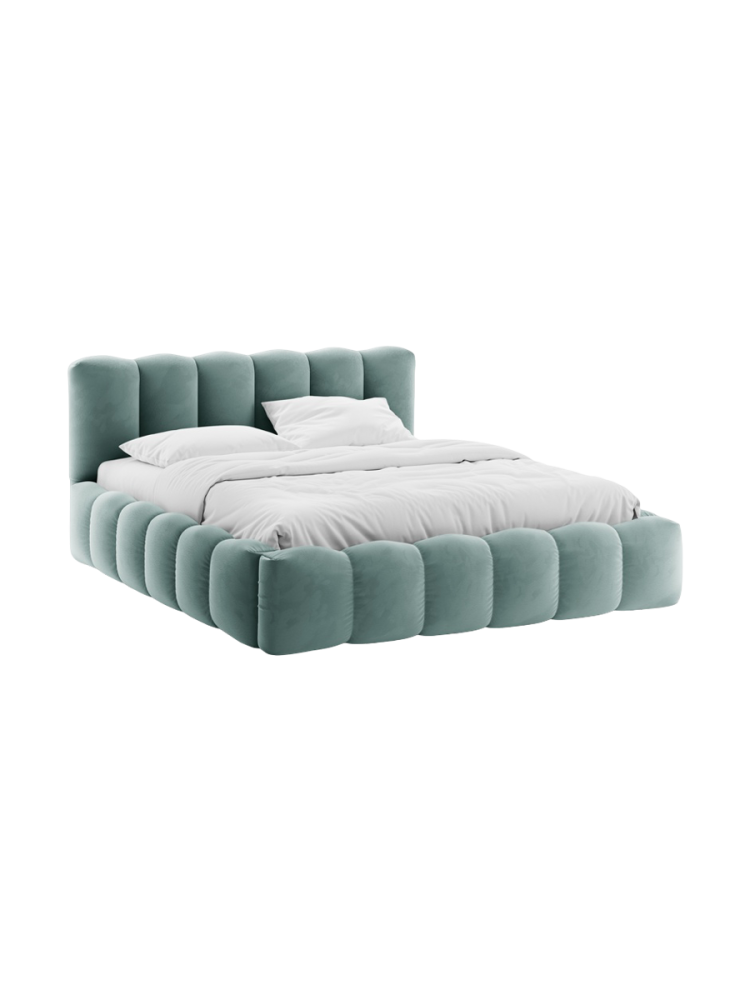 Design Polsterbett „Cameron“ mit Ablagefach, Samt Mint CXL by Christian Lacroix