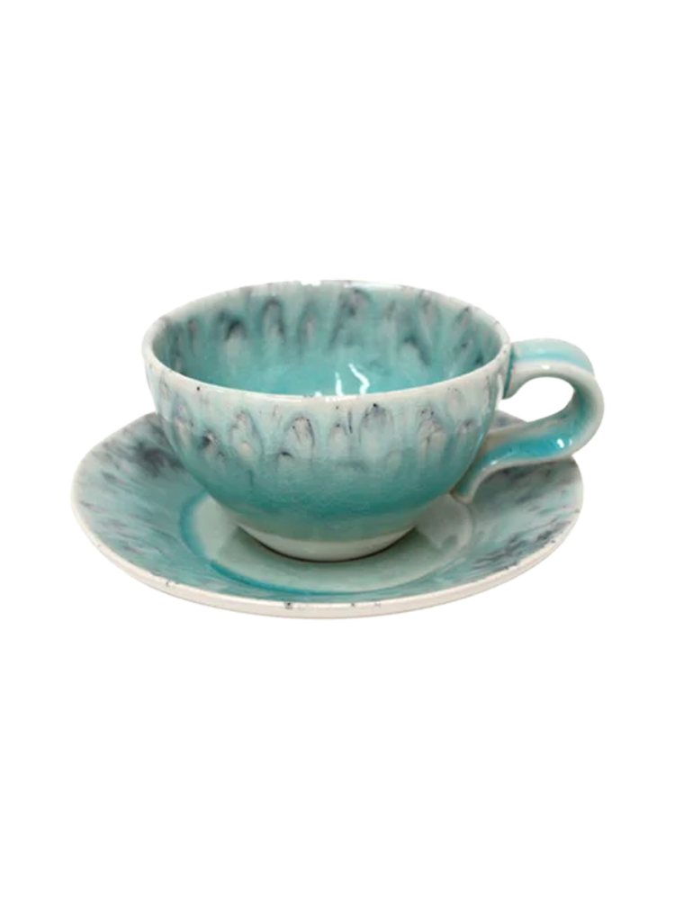 Handgefertigte Tee- & Kaffeetasse „Madeira“ mit Untersetzer Costa Nova