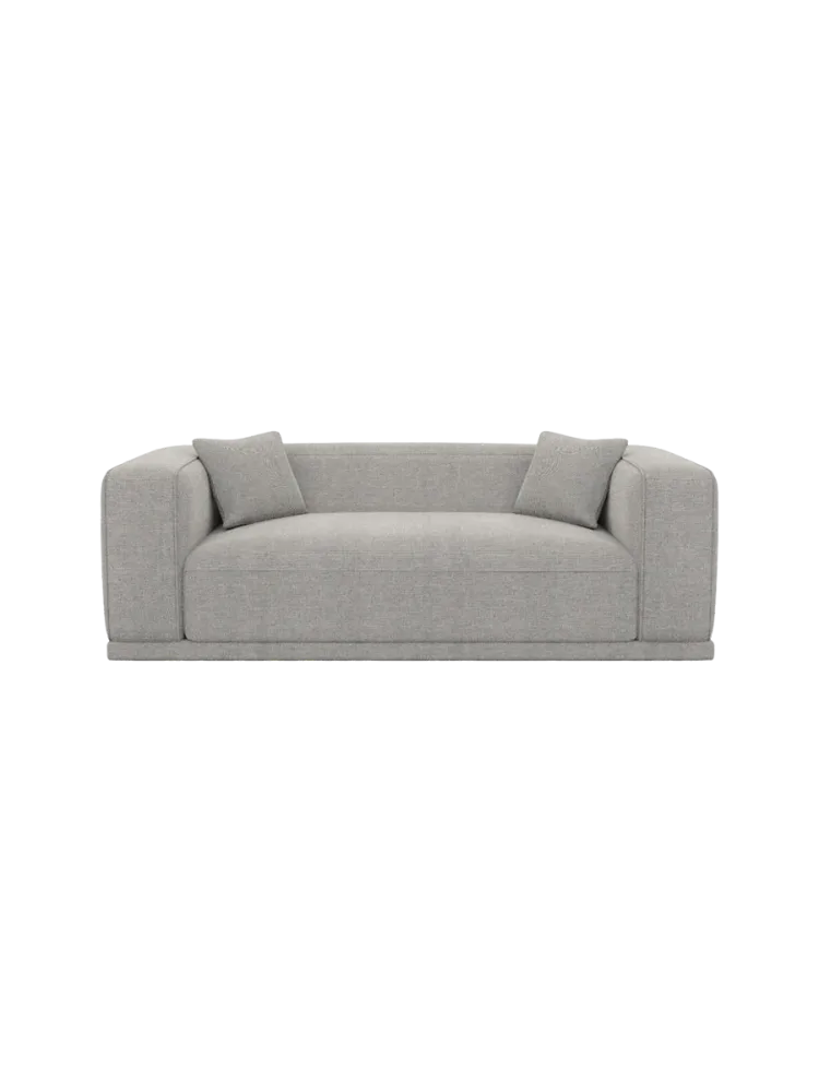 3-Sitzer Design Sofa „Dune“ mit Strukturstoff-Bezug Strukturstoff Hellgrau BLOOMINGLOFT Collection