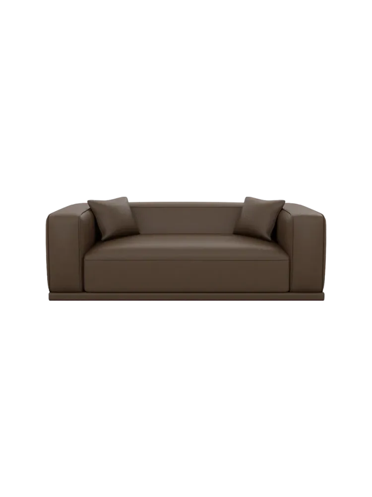 3-Sitzer Design Echtleder Sofa „Dune“ Echtleder Dark Brown BLOOMINGLOFT Collection