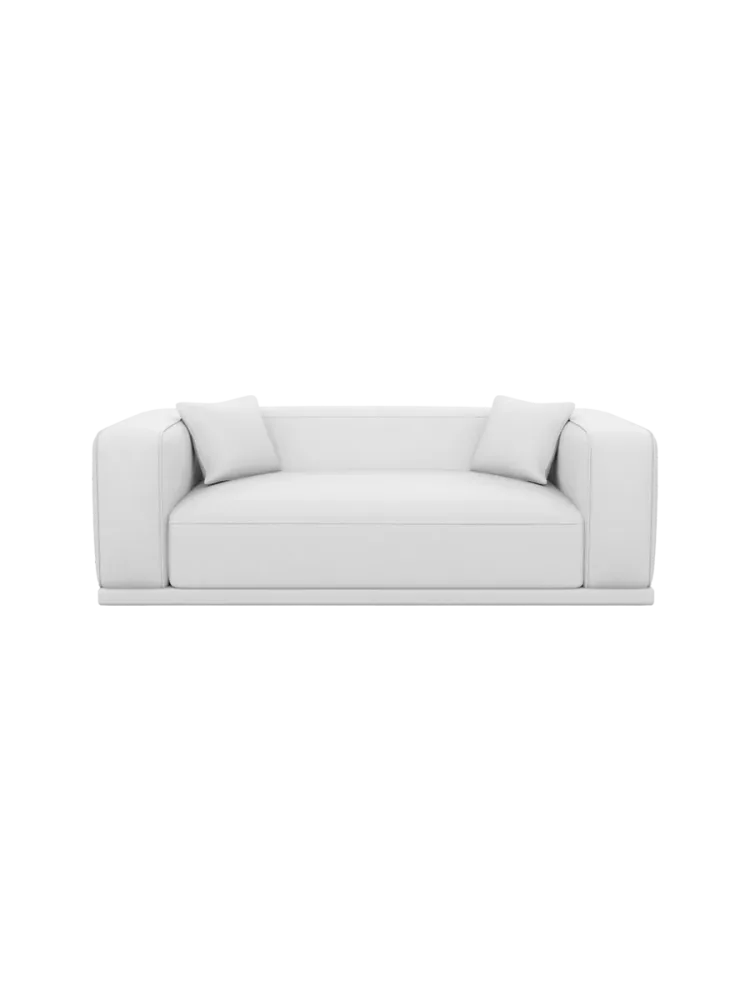3-Sitzer Design Echtleder Sofa „Dune“ Echtleder White BLOOMINGLOFT Collection