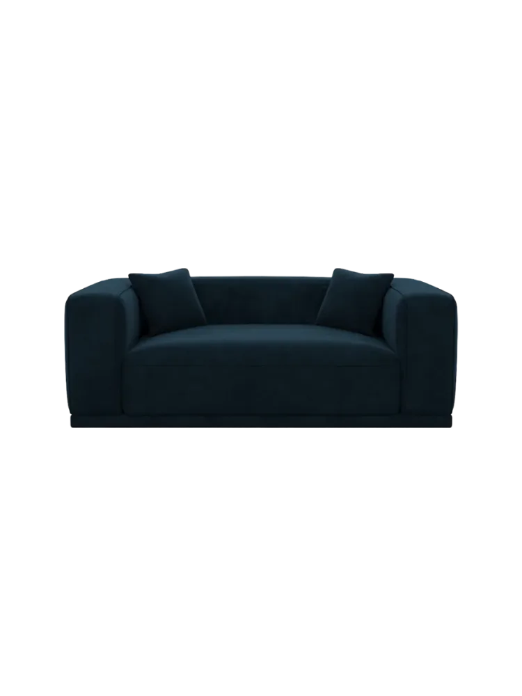 2-Sitzer Design Sofa „Dune“ mit Samtbezug Samtbezug Petrol dunkel BLOOMINGLOFT Collection