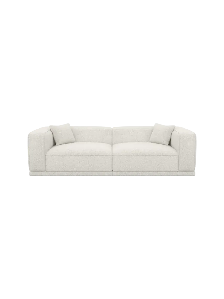 4-Sitzer Design Sofa „Dune“ mit Bouclé-Bezug Bouclé White BLOOMINGLOFT Collection