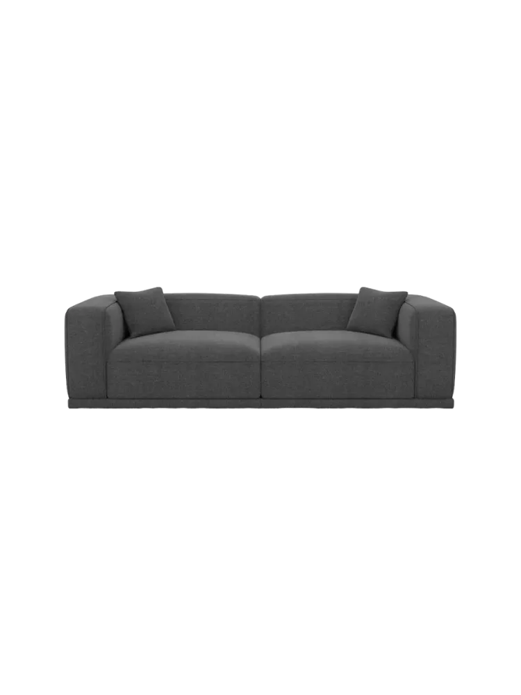 4-Sitzer Design Sofa „Dune“ mit Strukturstoff-Bezug Strukturstoff Anthrazit BLOOMINGLOFT Collection