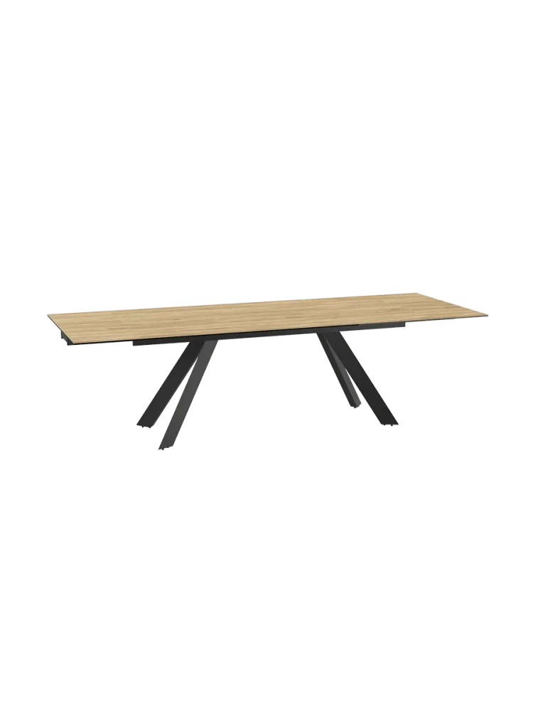 Ausziehbarer Designer Esstisch „Ontario“ mit Keramik-Tischplatte, verschiedene Grössen Akante Design