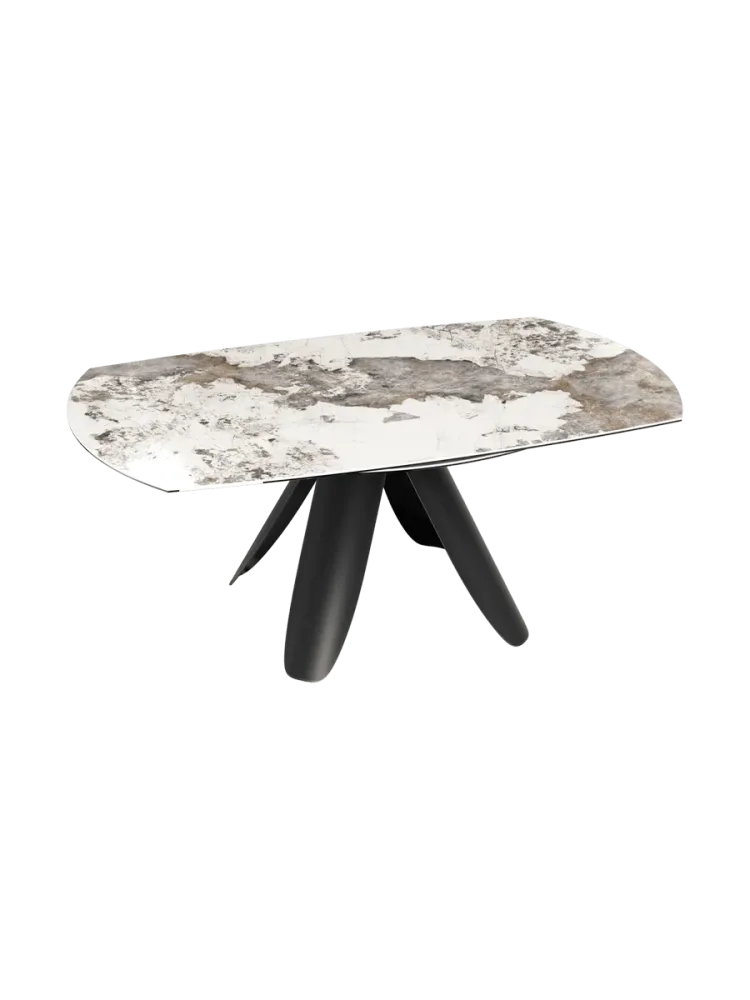 Ausziehbarer Designer Esstisch „Grande Ajaccio“ 115-190 x 190 cm Akante Design