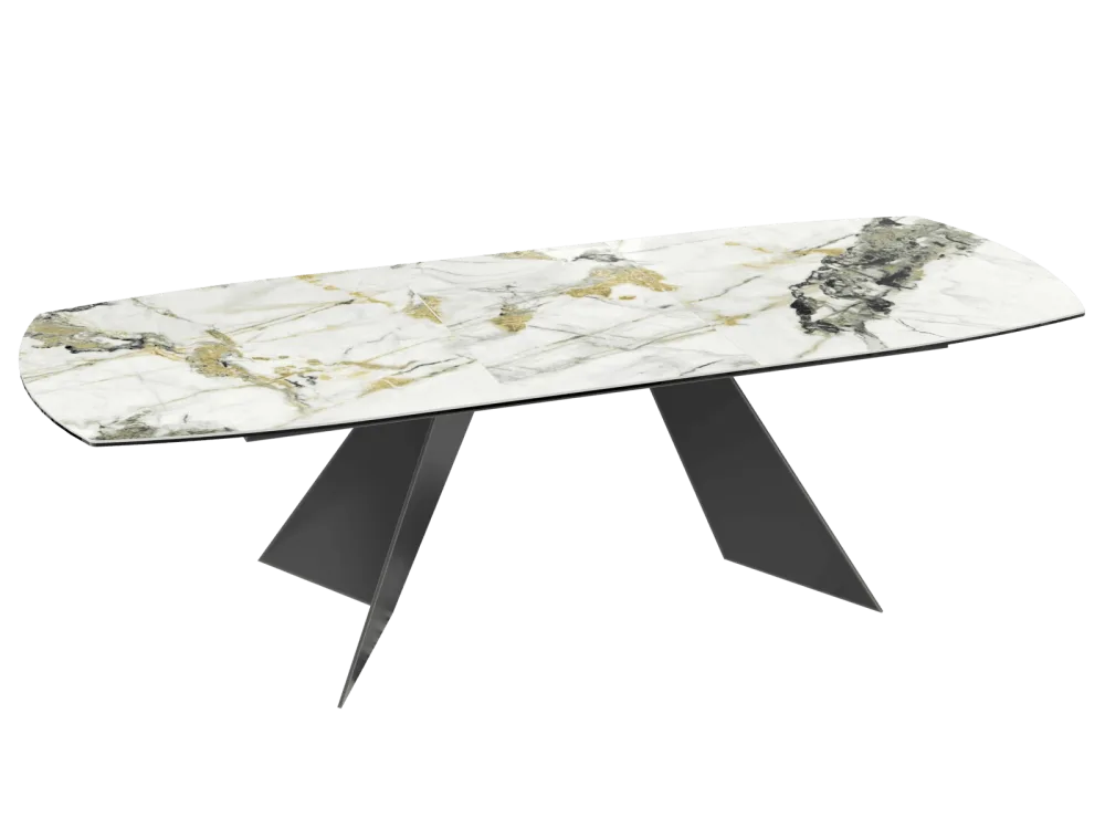 Ausziehbarer Designer Esstisch „Dallas“ aus Keramik, in verschiedenen Grössen Akante Design