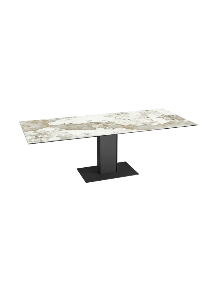 Ausziehbarer Designer Esstisch „Connexion“ aus Keramik, 150-230 x 100 cm Akante Design