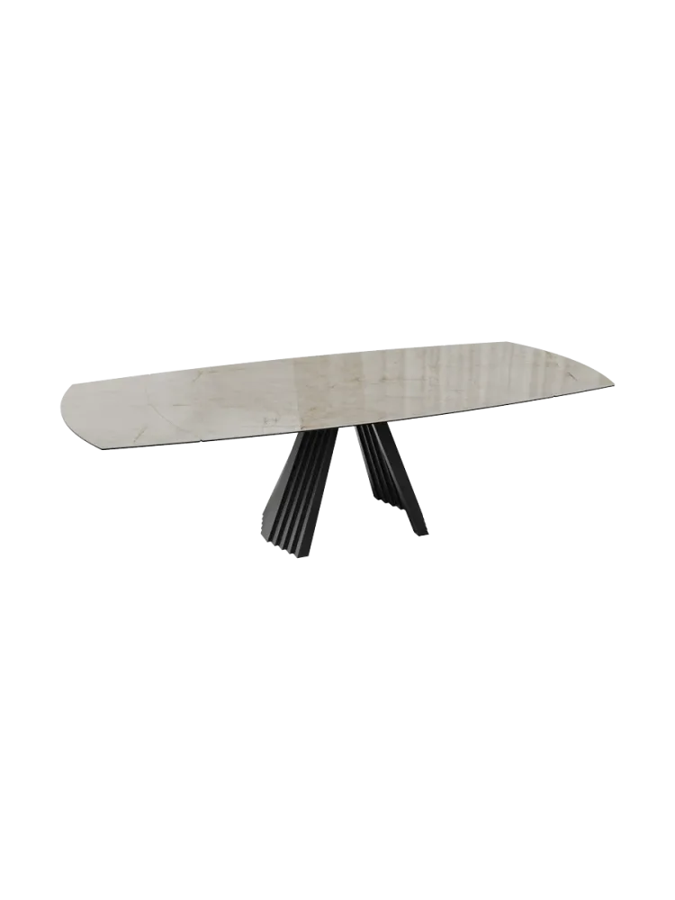 Ausziehbarer Designer Esstisch „Gotham“ aus Keramik, in verschiedenen Grössen Cremona 190-270 x 120 cm Akante Design