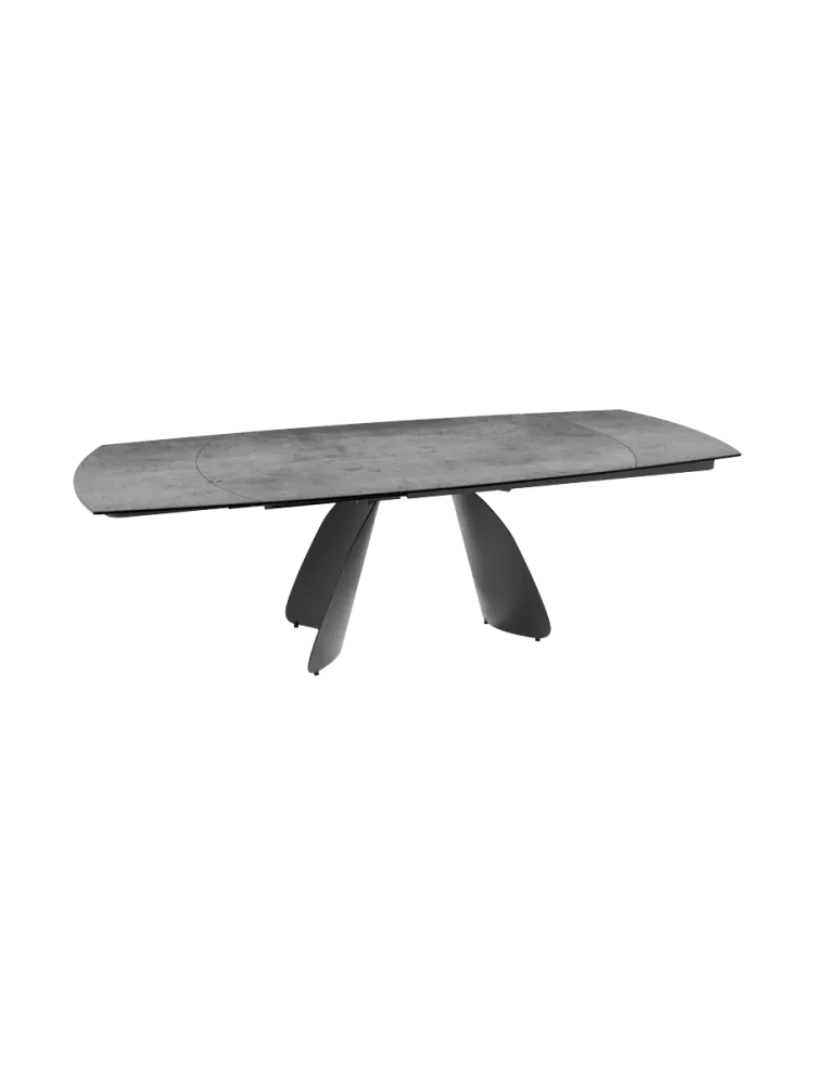 Ausziehbarer Designer Esstisch „Grande Modena“ aus Keramik, 160-240 x 100 cm Silver Akante Design