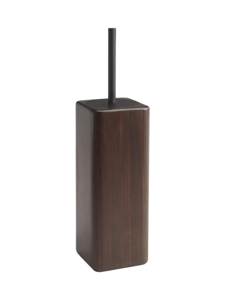 Handgefertigter, luxuriöser Toilettenbürstenhalter „Ebony“ aus Ebenholz Aquanova