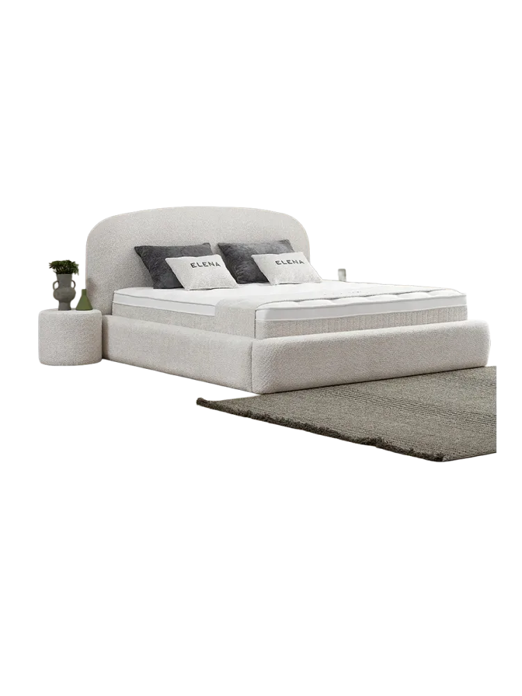 Premium Boxspringbett „Elena“ inkl. Matratze & Topper Beige hell  180 x 200 cm BEDS SUPPLY