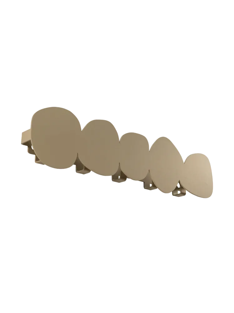 Spinder Design Garderobenleiste Evan Beige Stahl 14.5 cm - Farbe: champagner - Garderobenleiste