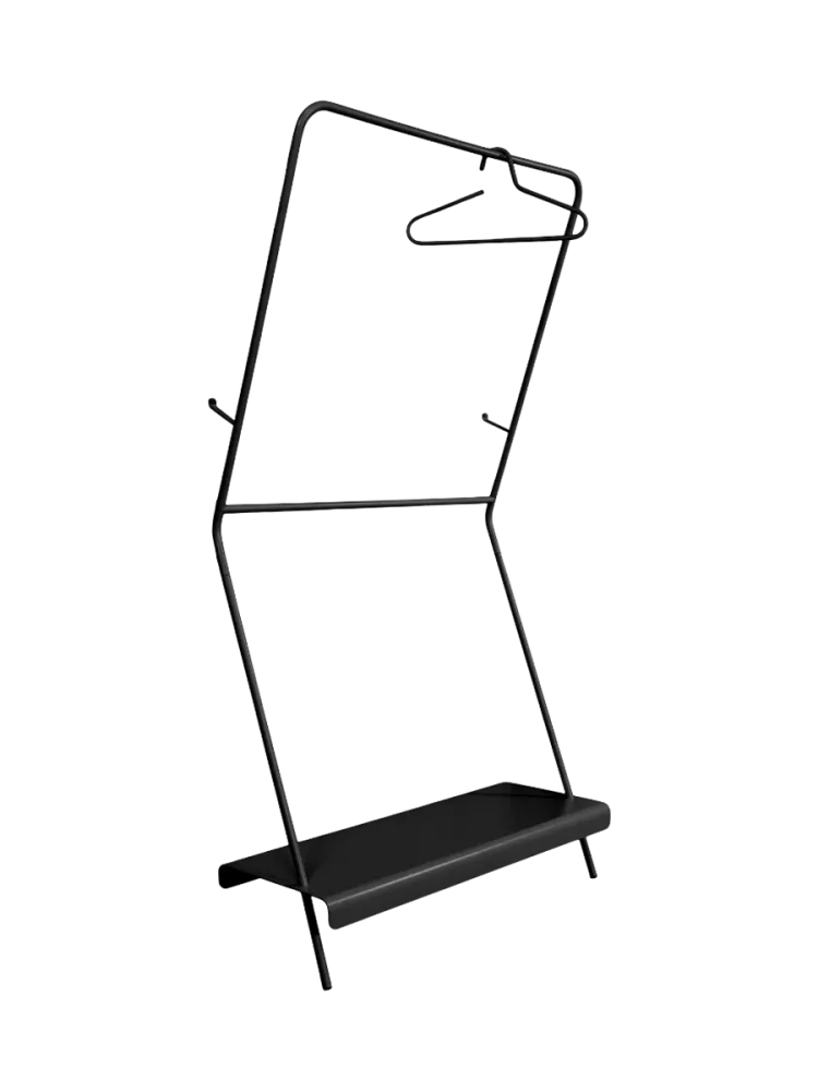 Spinder Design Garderobe Skadi Schwarz Stahl 166 cm - Garderobe