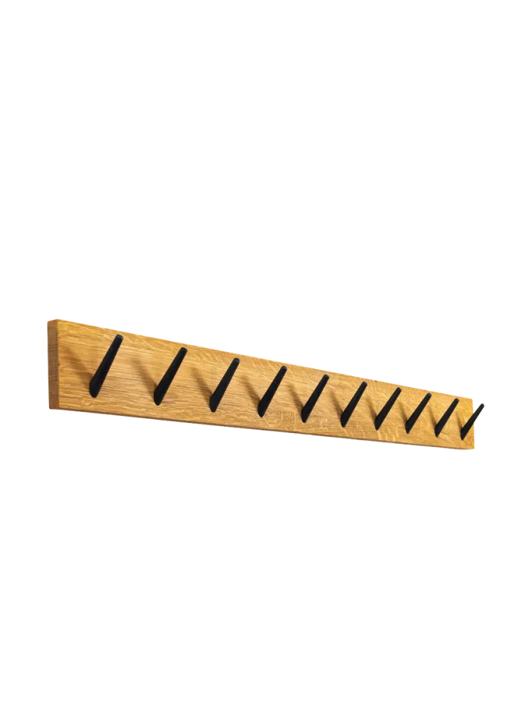 Spinder Design Garderobenleiste Skadi Braun Holz/Metall 100 cm - Farbe: eiche - Material: Stahl/Eiche - Garderobenleiste