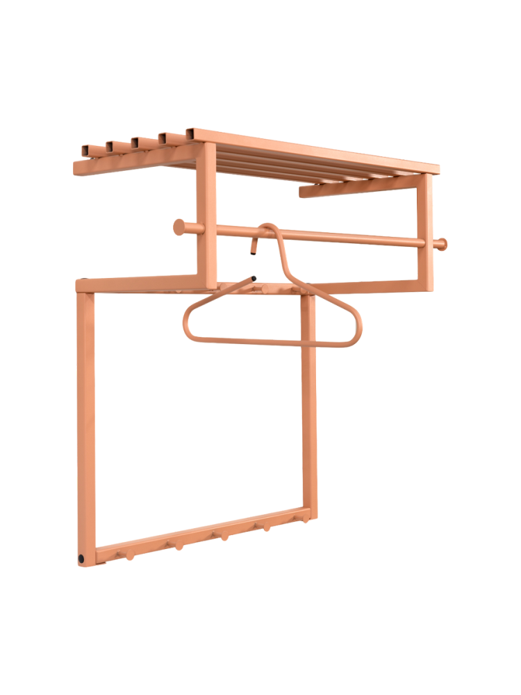 Spinder Design Garderobe Hesta Orange Stahl 76 cm - Farbe: Terracotta - Garderobe