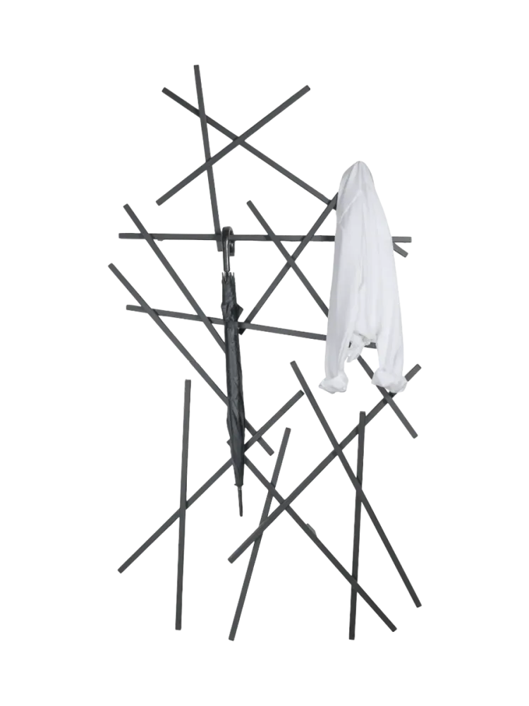 Spinder Design Garderobe Hesta Schwarz Stahl 184 cm - Garderobe