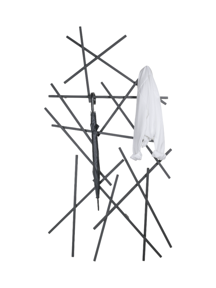 Spinder Design Garderobe Hesta Schwarz Stahl 184 cm - Garderobe