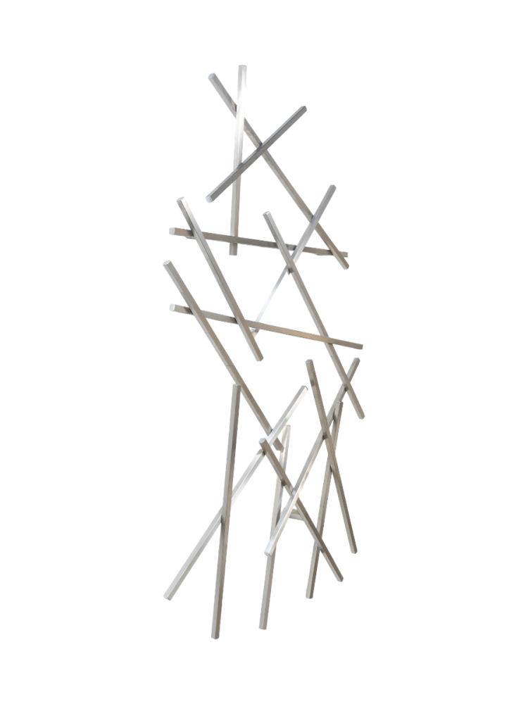 Spinder Design Garderobe Hesta Edelstahl Stahl 184 cm - Farbe: Chromstahl - Garderobe