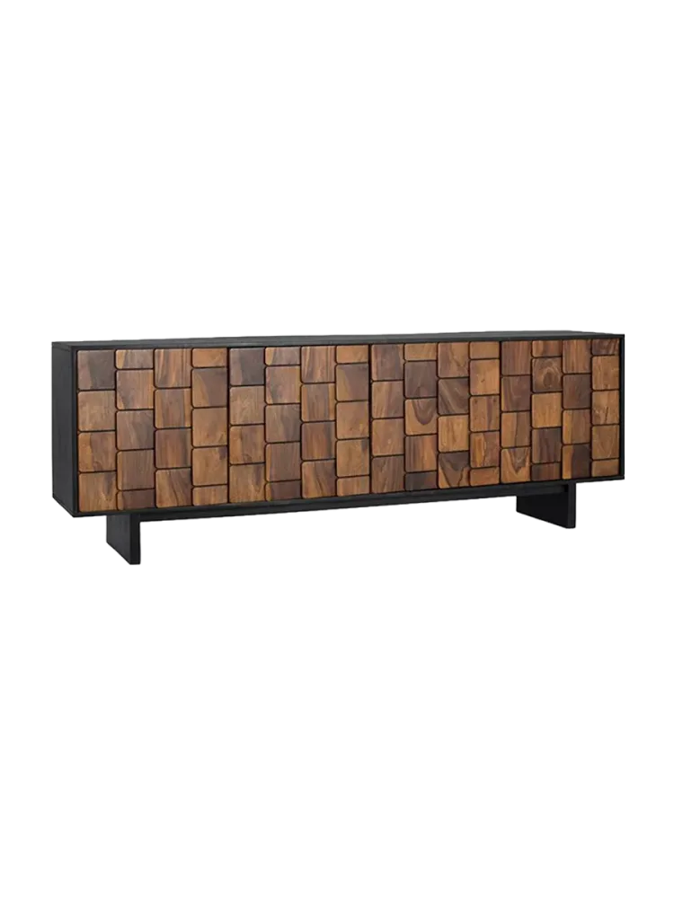 Massives Sideboard „Udaipur“ mit 3D-Effekt, 4-türig Giner & Colomer