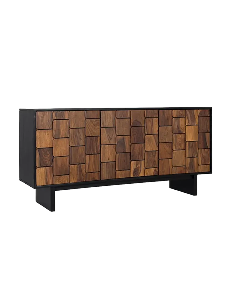 Massives Sideboard „Udaipur“ mit 3D-Effekt, 3-türig Giner & Colomer