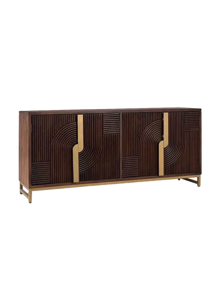 Massives Sideboard „Arco“ mit 3D-Effekt, 4-türig Giner & Colomer