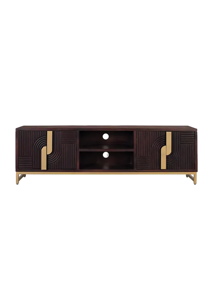 Massives Lowboard „Arco“ mit 3D-Effekt Giner & Colomer