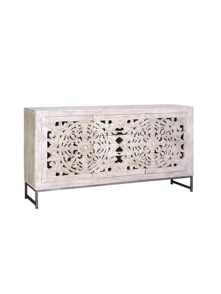 Handgefertigtes, massives Sideboard „Mykonos“, 2-türig Giner & Colomer