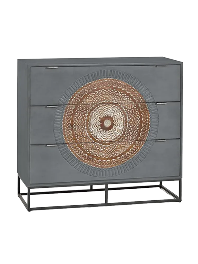 Massive Design Kommode „Wood Mandala“, 90 x 100 cm Giner & Colomer