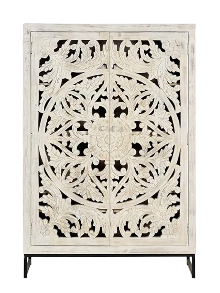 Handgefertigtes, massives Highboard „Mykonos“, 2-türig 160 x 110 cm Giner & Colomer