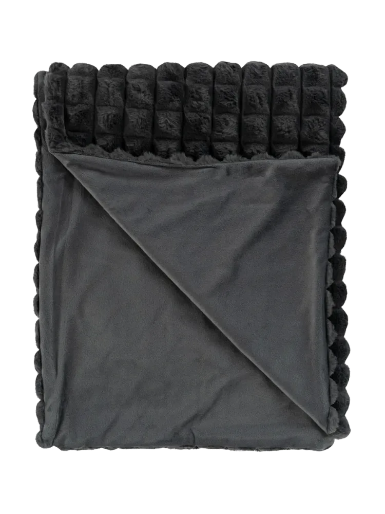 Hochwertige Kuscheldecke „Harmony“ 150 x 200 cm, Graphit LALEE