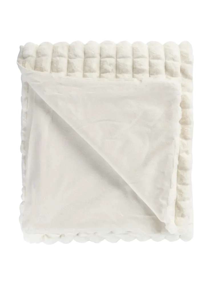 Hochwertige Kuscheldecke „Harmony“ 150 x 200 cm, Ivory LALEE