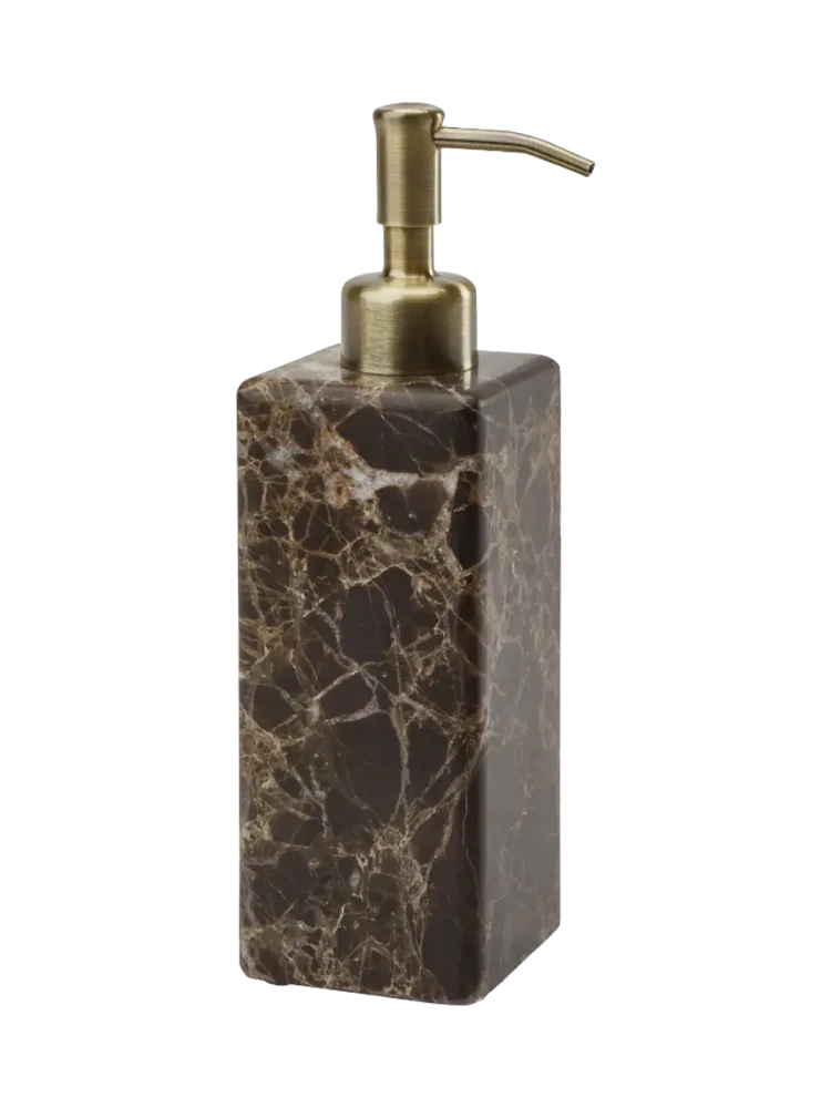 Design Seifenspender „Hammam“ aus Marmor, Brown Aquanova
