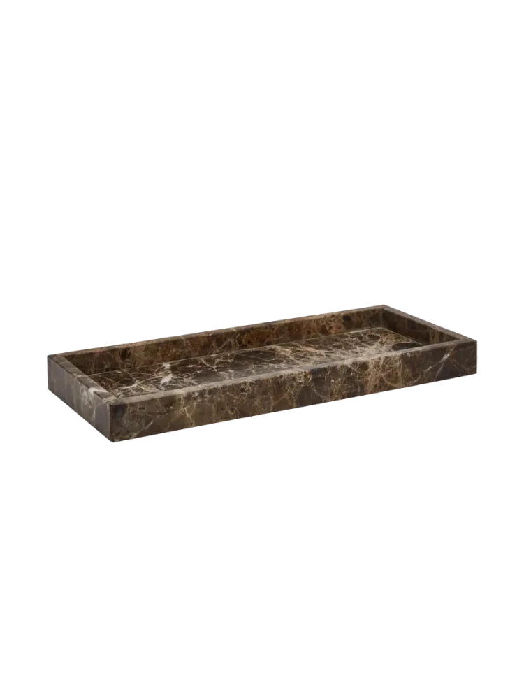 Rechteckiges Design Bad-Tablett „Hammam“ aus Marmor Aquanova
