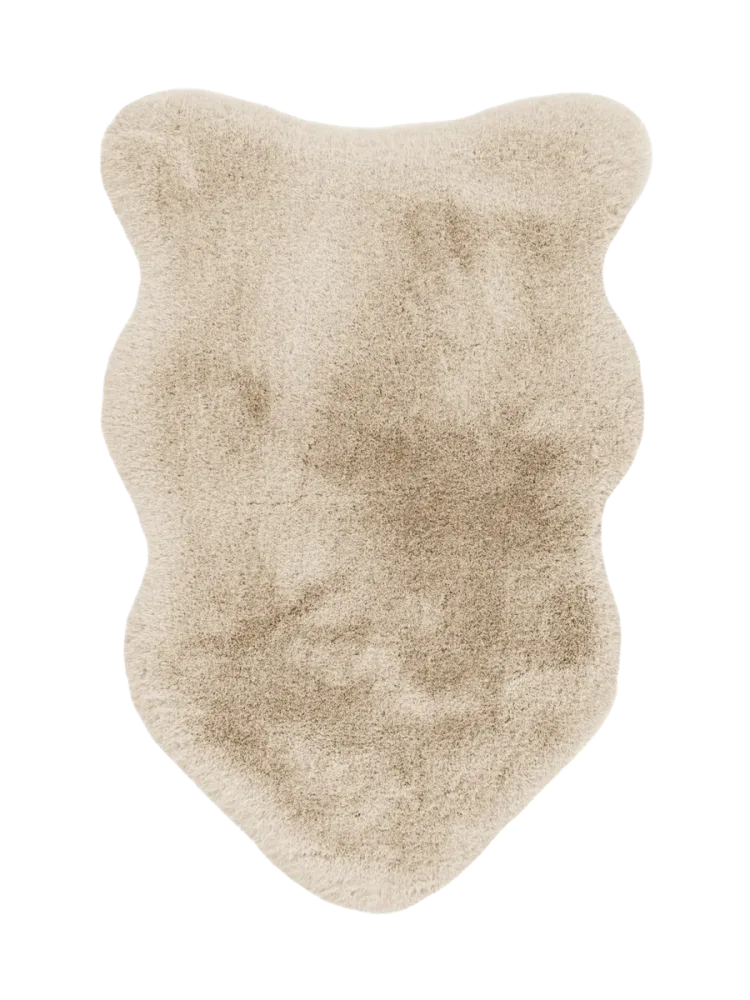 Kleiner Hochfloor Design Teppich „Heaven Shape“ 60x 90 cm - Beige LALEE