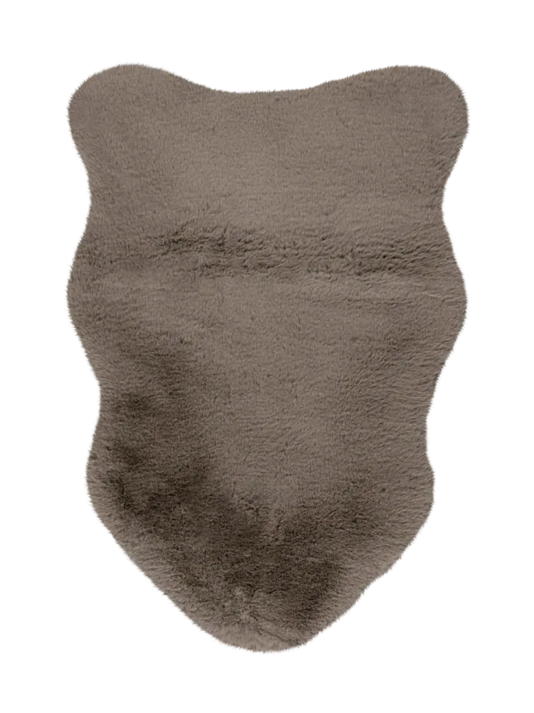 Kleiner Hochfloor Design Teppich „Heaven Shape“ 60x 90 cm - Taupe LALEE