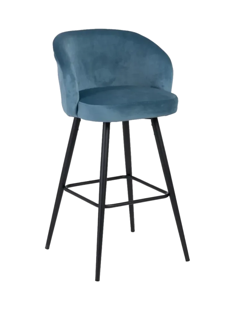 Design Barstuhl „Weave“ mit Samtbezug Ixia