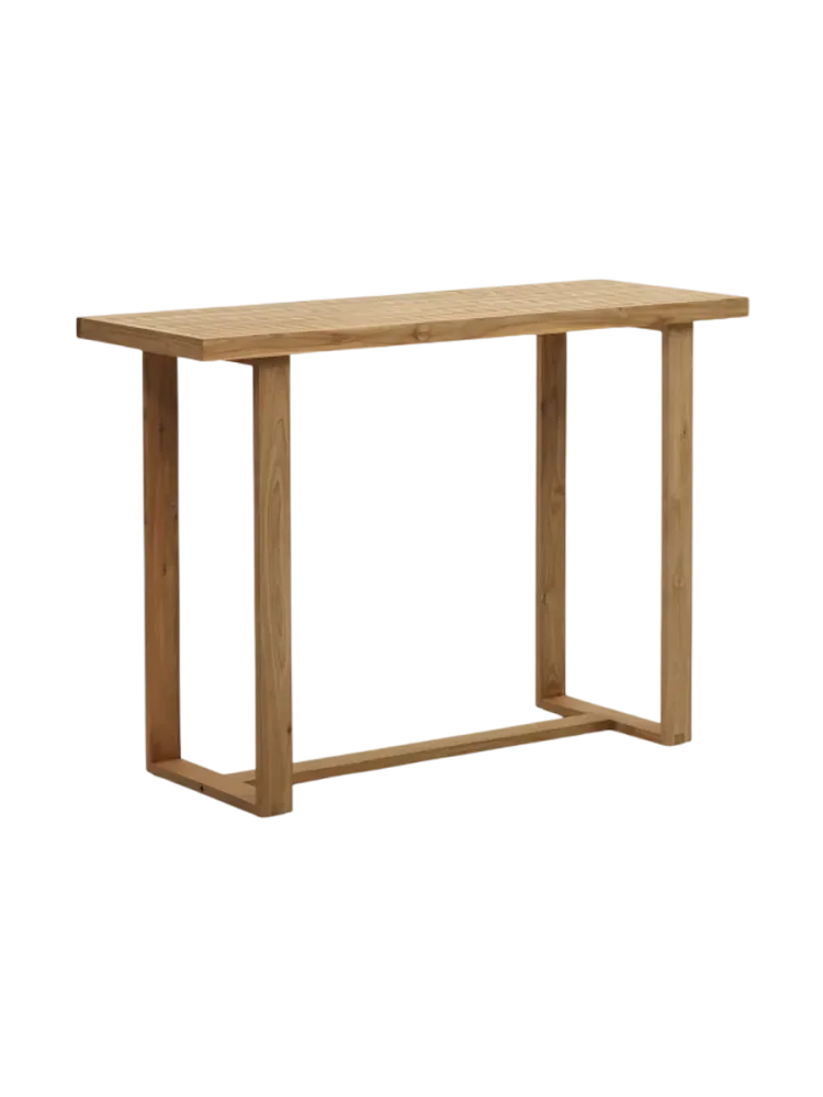 Grosser, massiver In-/Outdoor Bartisch „Canadello“ aus recyceltem Teakholz Kave Home