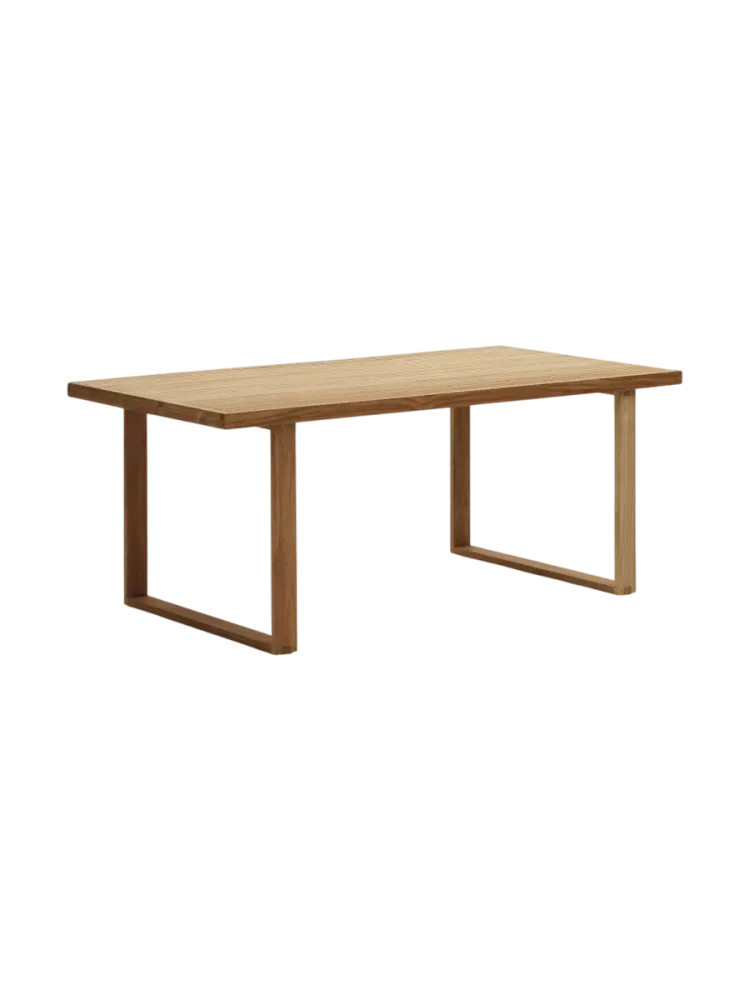 Massiver In-/Outdoor Esstisch „Canadello“ aus recyceltem Teakholz Kave Home