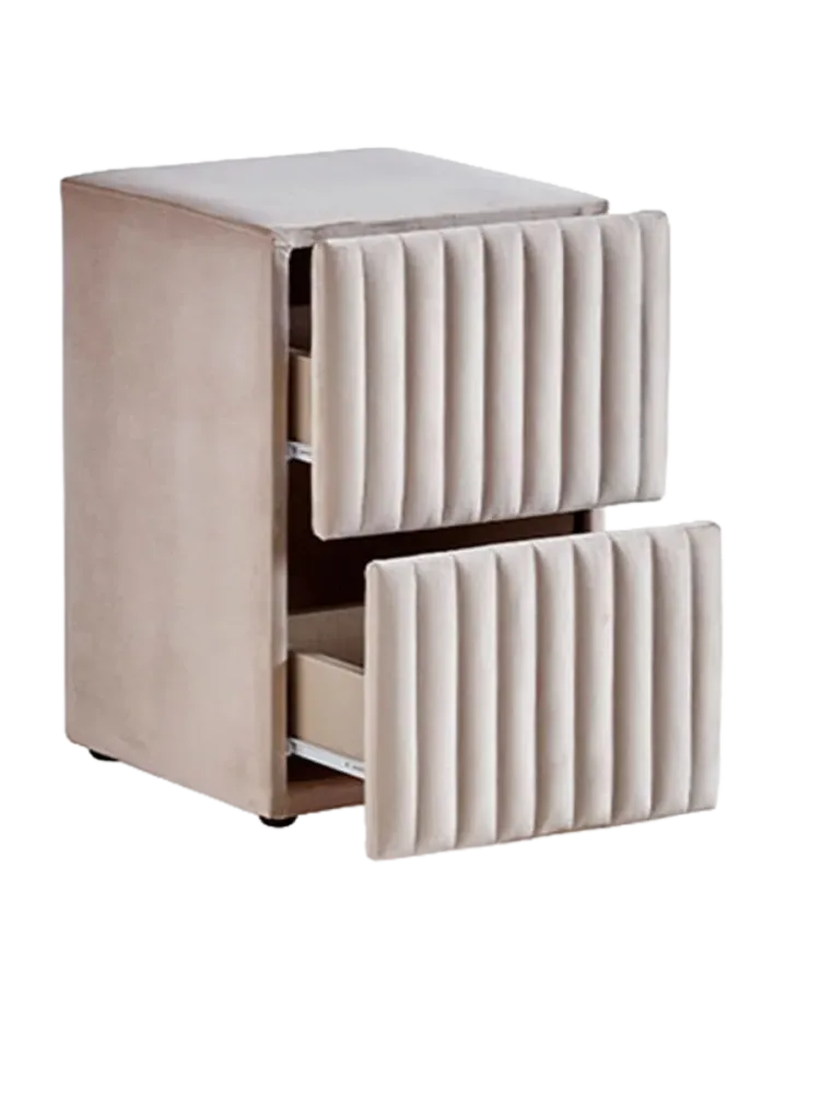 Premium Boxspringbett „Jazzlyn“ inkl. Matratze & Topper Light Beige  140 x 200 cm ABC Bedding