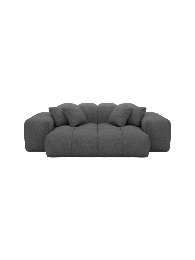 2-Sitzer Design Sofa „Kiano“ mit Bouclé-Bezug Bouclé Graphit BLOOMINGLOFT Collection